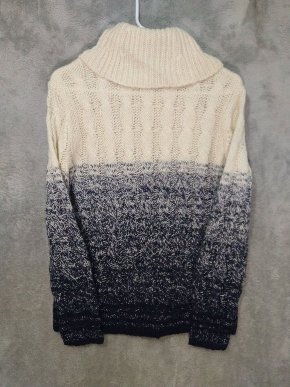 Ralph Lauren Sweater Womens Medium Ombre Turtleneck Cable Knit Mohair Blend - Picture 2 of 7